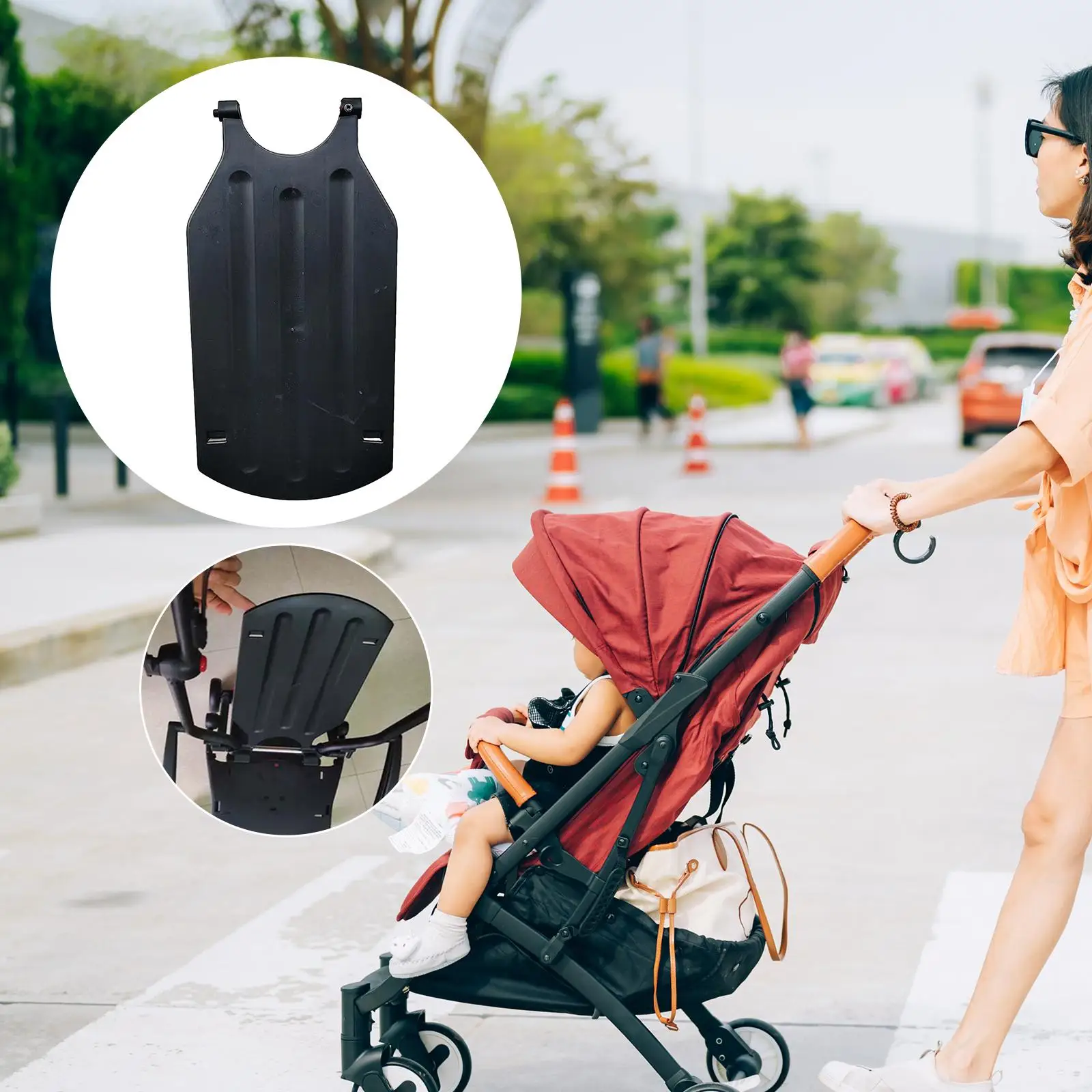 

Задняя панель коляски 17,52 x 8,78 дюйма, простая замена для большинства колясок