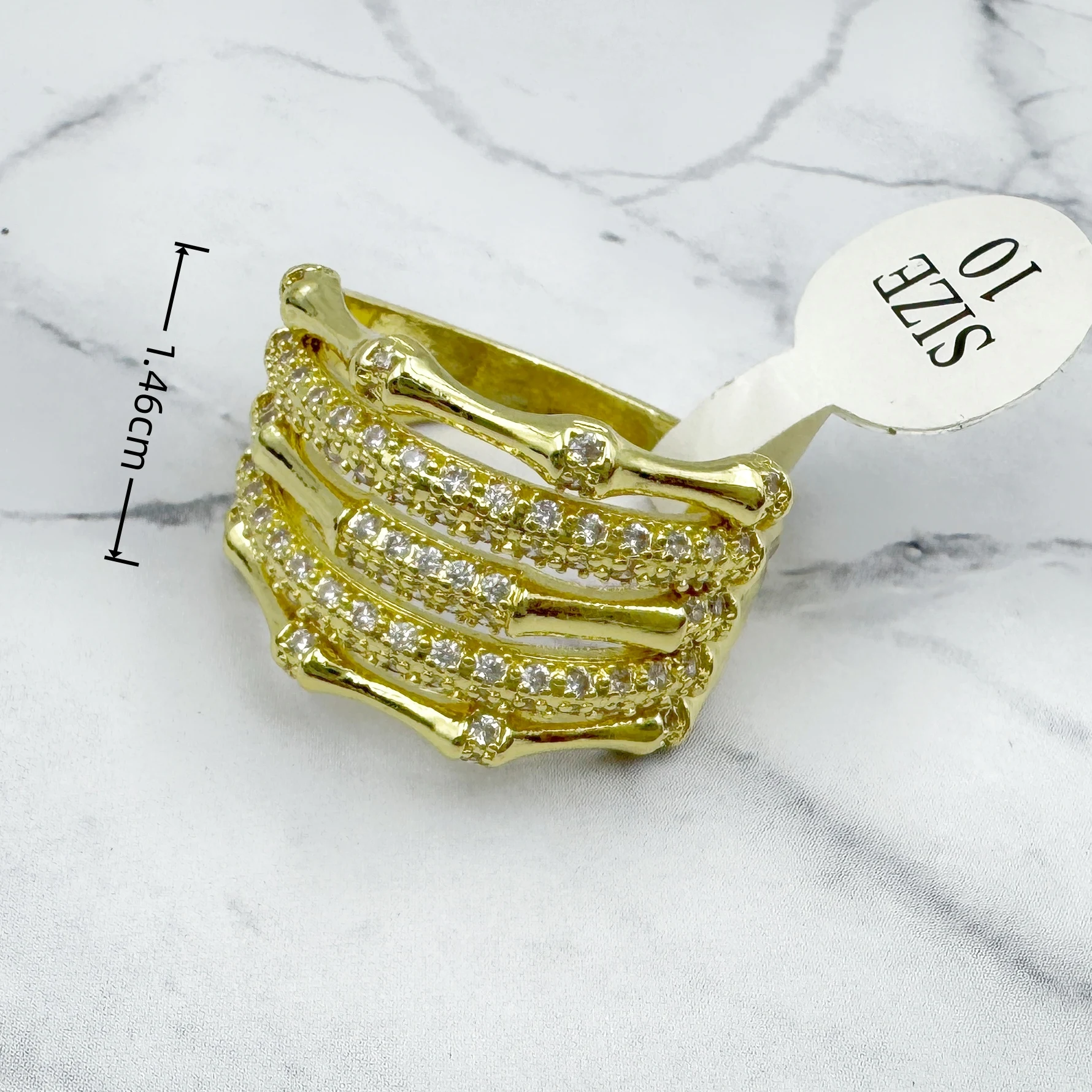 LUIZADA Vintage Türkische Fingerringe Frauen Runde Kristall Caesar Ring Gold Farbe Ethnische Hochzeit Schmuck Ring – Detail 34