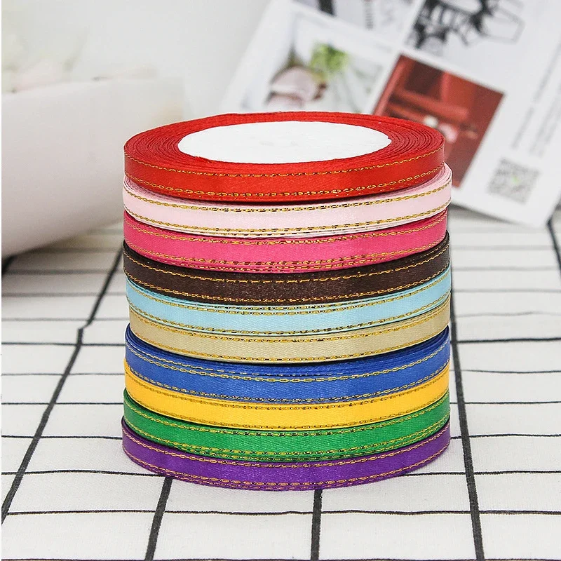 6mm Ribbon for Bows Ribbon Satin Ribbon Wholesale Roll Satin Gift Wedding Satin DIY Fabric Ribbons for Crafts Decorative DD006