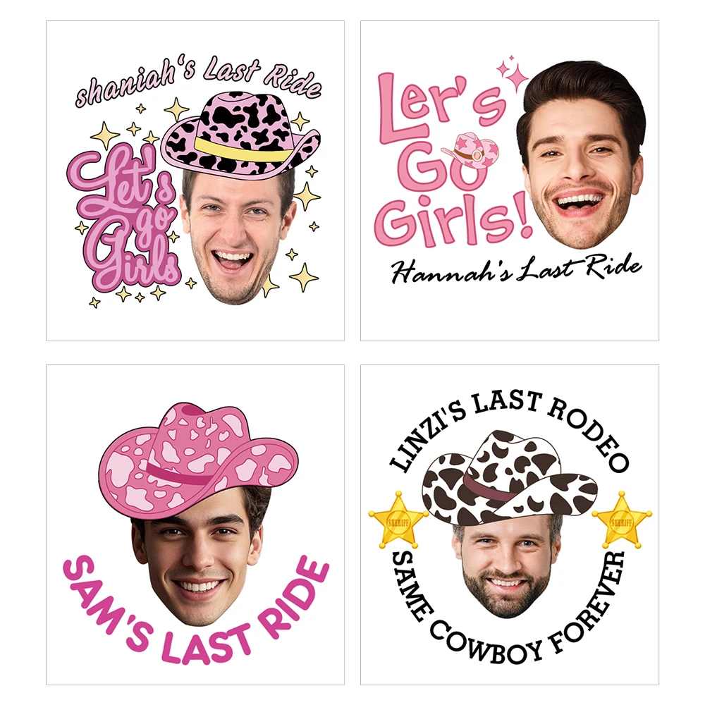 15pcs Custom Bachelorette party Temporary tattoos Personalised Groom photo Tattoo sticker Bride Tattoos hen party Wedding decor