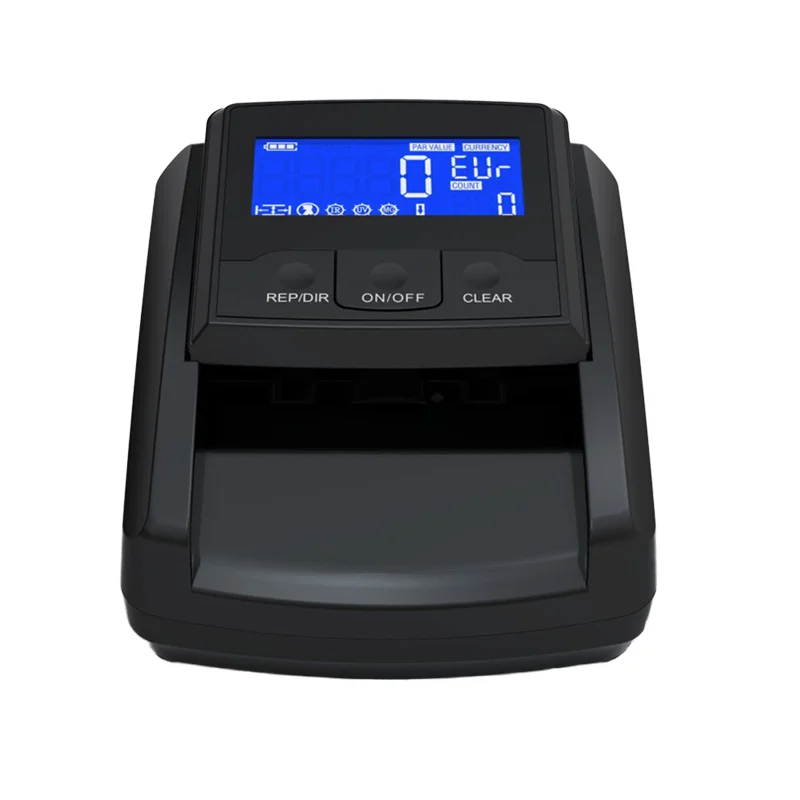 

USD/EUR Money Detector & Counter Portable Mini with LCD Display 600 Bills/Min Lithium-Ion Battery Plastic Material