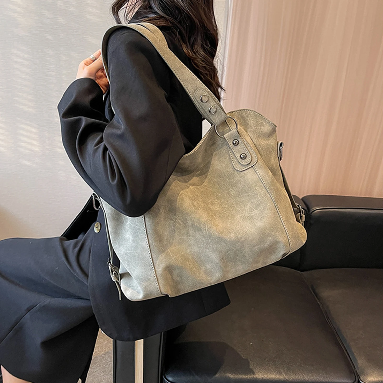 Zachte Matte Pu Lederen Draagtassen Voor Vrouwen Reizen Werk Handtassen Minimalistische Vrijetijds Crossbody Tassen Tas