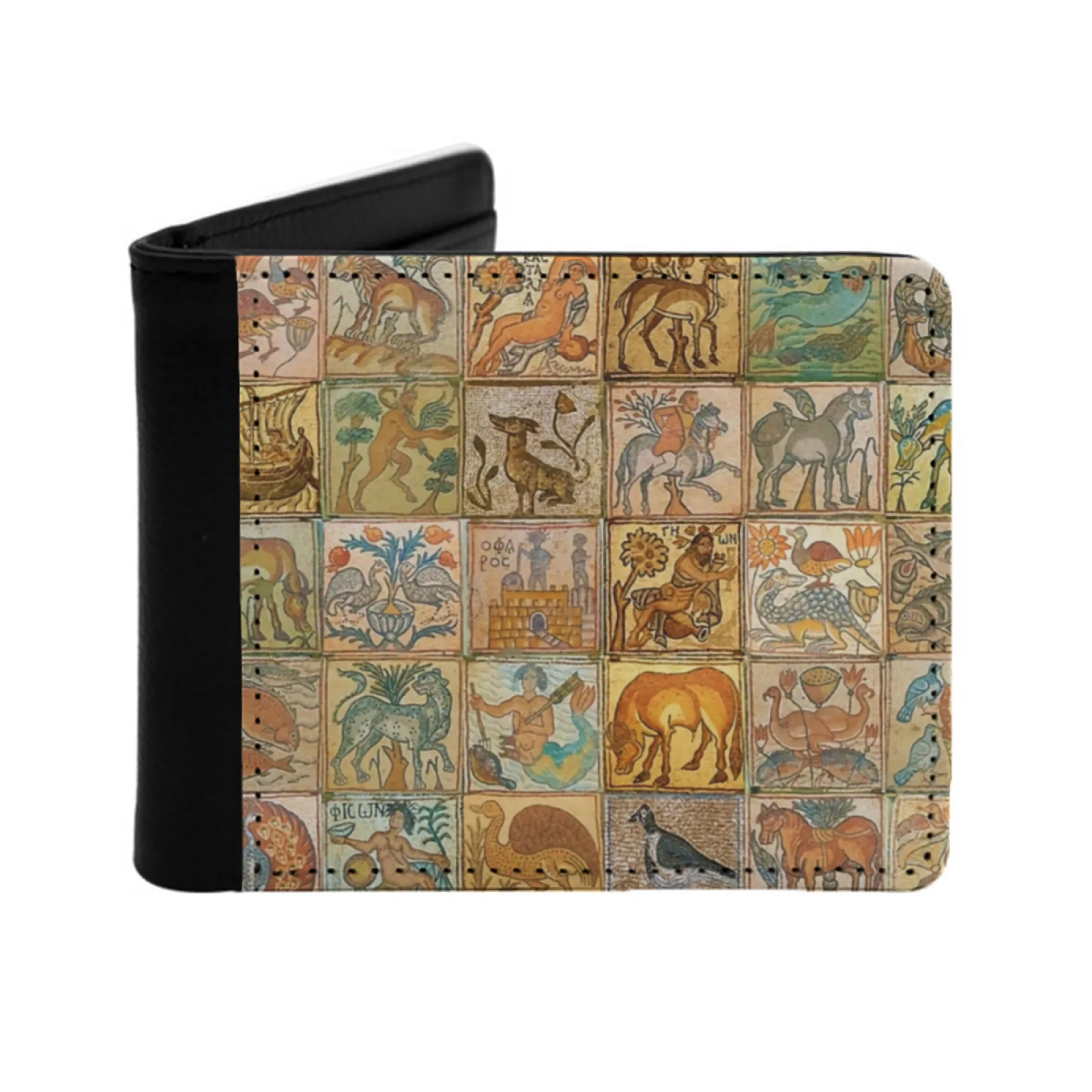 

A Collage Of Byzantine Mosaics Personalized Men's Leather Wallet Credit Card Pouch Purse Mosaic Byzantine Byzantine Mosaics