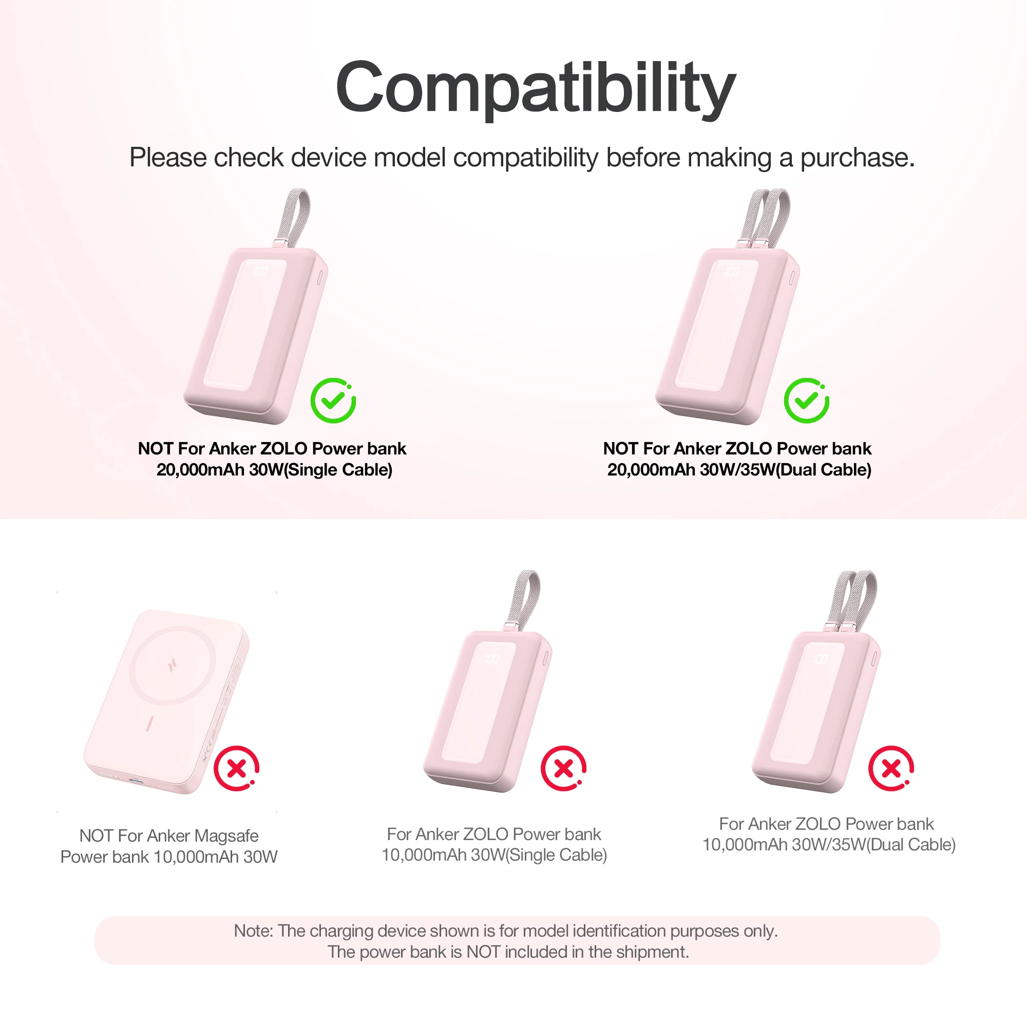 Silicone Case For Anker Zolo 10000mAh 30W Power Bank Accessories with Single/Dual Cable Portable & Shockproof - Image 3