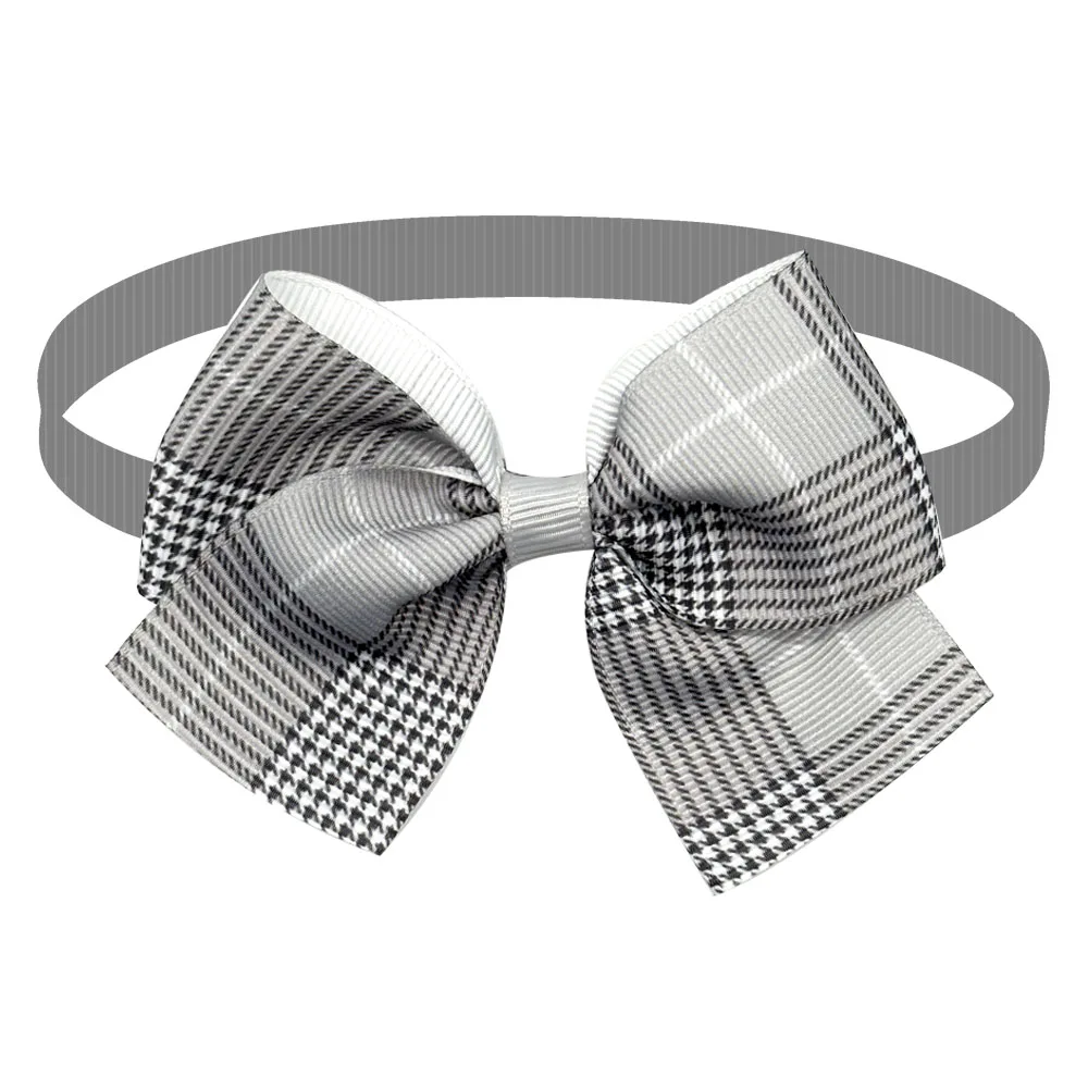 50/100Pcs Tartan Textile Plaid Dog Bows Adjustable Dog Collar Pet Dog Accessories Dog Bow Ties For Small Dogs Cat Grooming Bows