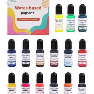 Buntes Wasserbasis Essenz für Epoxidharzputzzement, handgefertigte farbige Paste, Zementpigment, Brillanz, 15 Farben, 1 Set 10 Hauptverkaufsepoxy Tinta für Boden - №5