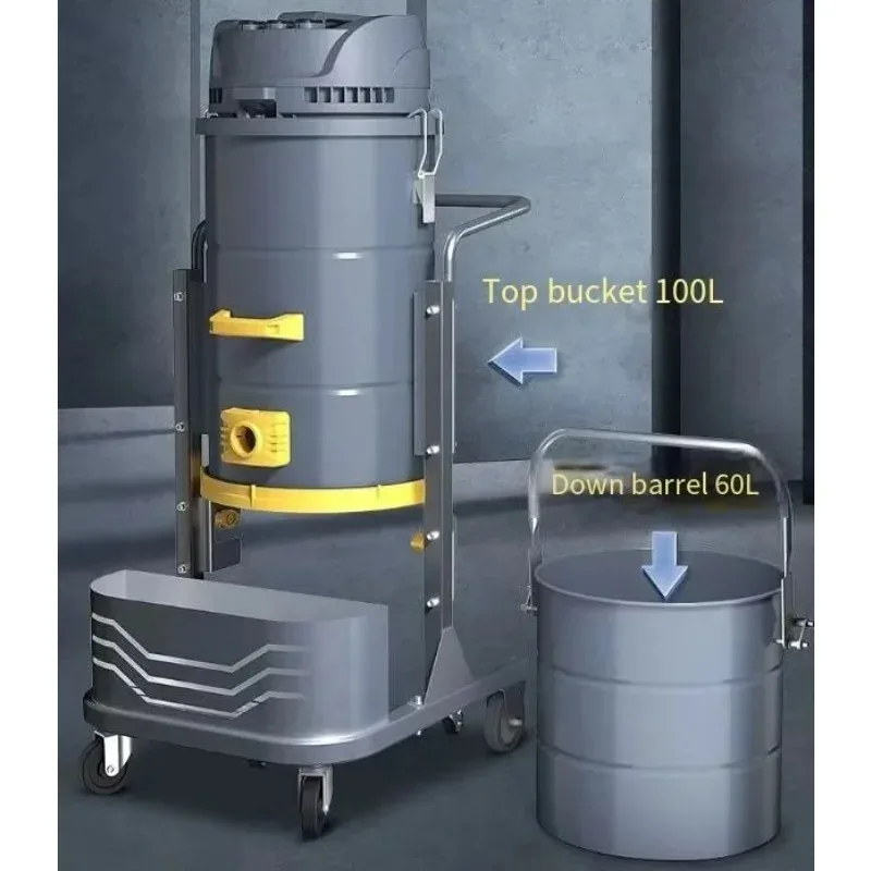 

6000w 160L Industrial Vacuum Cleaner - Wet And Dry, Suitable for Rock And Dust