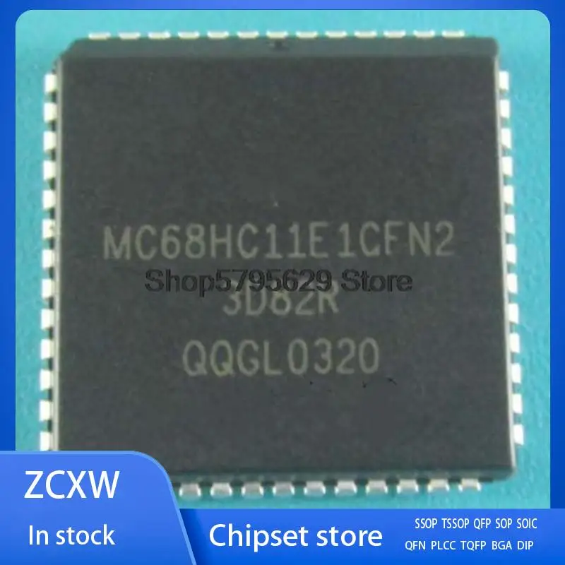 NEW 5Pcs/Lot   MC68HC11E1CFN2 MC68HC11E1 MC68HC11 MC68HC11E1CFN    PLCC-52