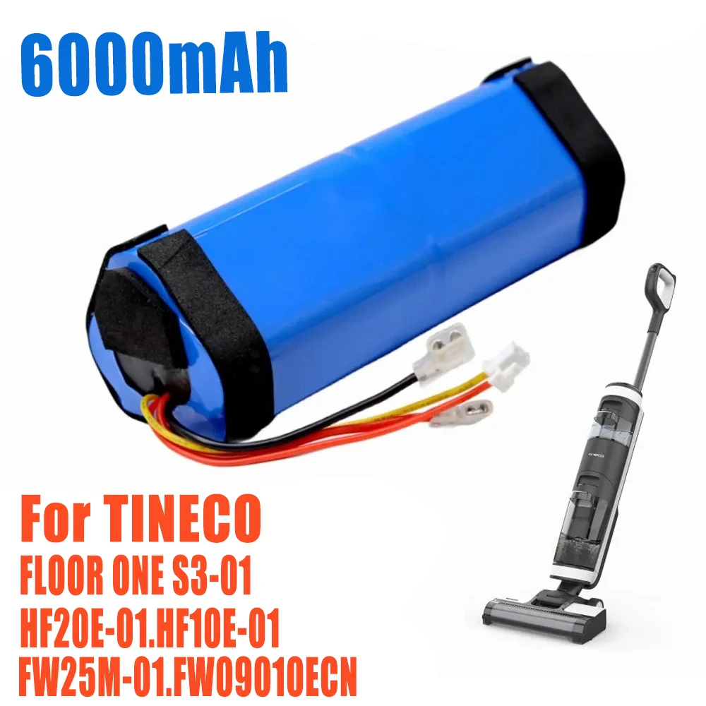 Oryginalny 21.6v 4000mAh 6000mAh do podłóg Tineco OneS3 mokry i odkurzacz na sucho 18650 litowo-jonowy zestaw akumulatorów wielokrotnego ładowania