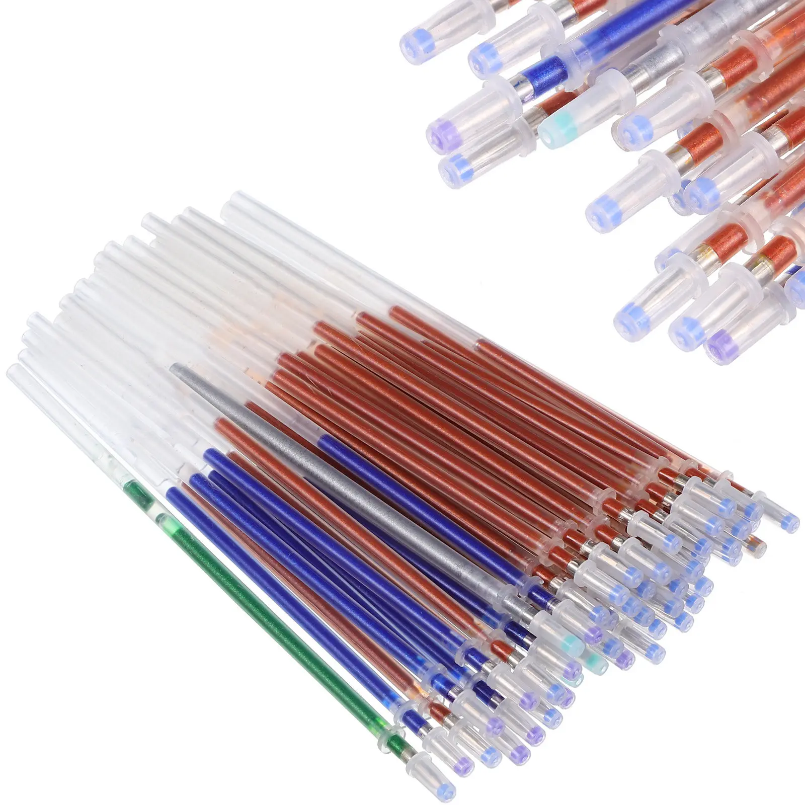 50Pcs Flash Gel Pen Refills Creative Ink Refills Easy Operation Beautiful Handwriting Portable Lightweight Student Stationery