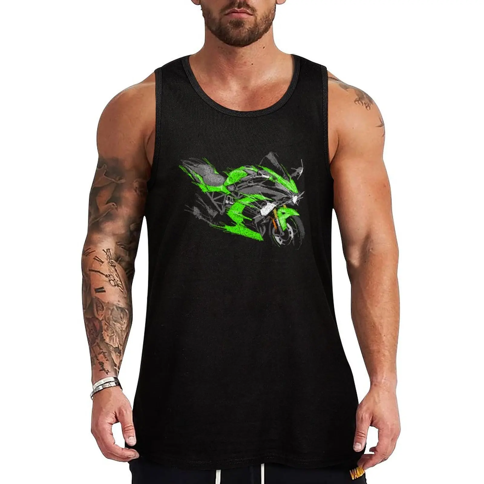 

Ninja H2 SX Tank Top Male vest tops Gym t-shirt man
