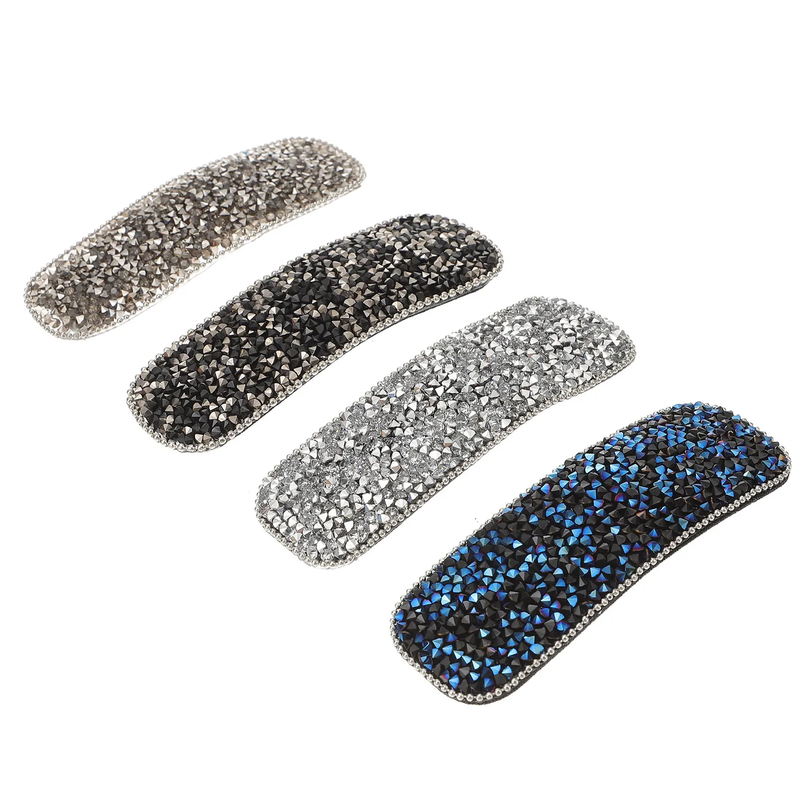 

Набор из 4 ярких кристальных квадратных заколок для волос для девочек, металлические зажимы-шпильки для малышей, для дня рождения, домашней вечеринки, школы, праздничного образа