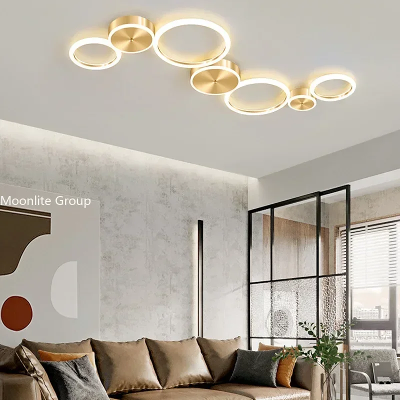 إضاءة السقف الحديثة غرفة المعيشة الشمال ضوء فاخر الذهب التعميم الإبداعية شخصية غرفة نوم إضاءة السقف مصباح منزلي