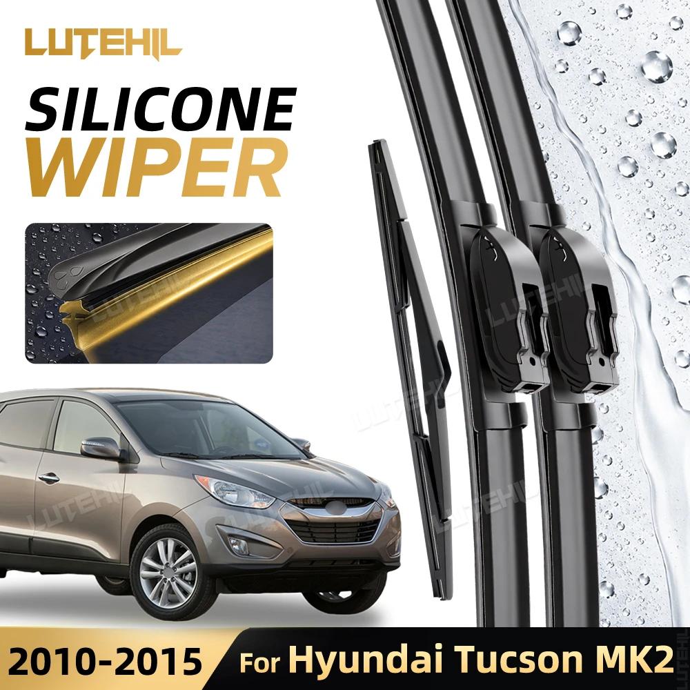 Front & Rear Silicone Coating Wiper For Hyundai Tucson LM MK2 2010-2015 2011 Car Wiper Windshield Windscreen Blades Accessories