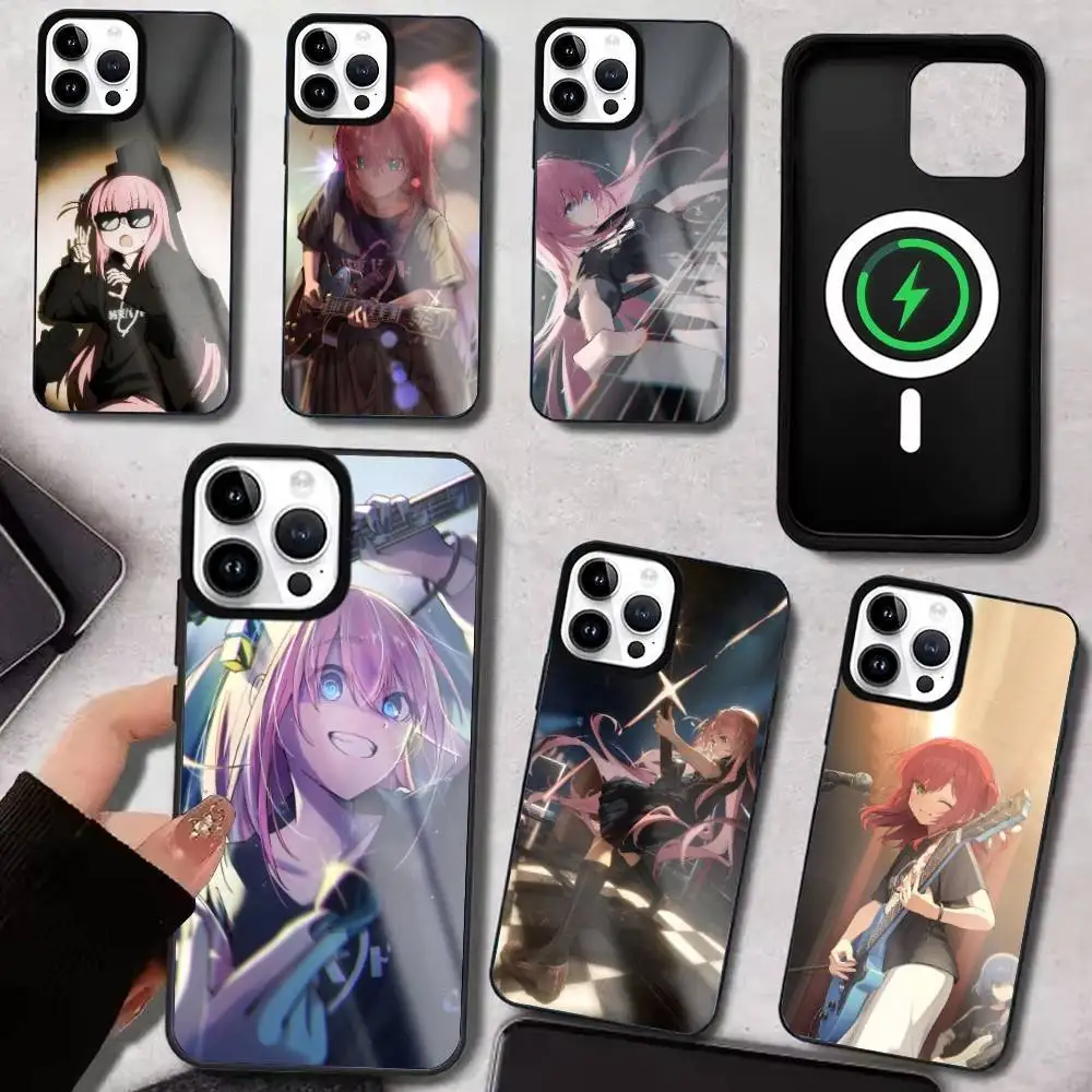 

K-Kessoku Band B-Bocchi The R-Rock Phone Case For iPhone17,16,15,14,13,12,11 Plus,Pro Max, New Magnetic Wireless Charging