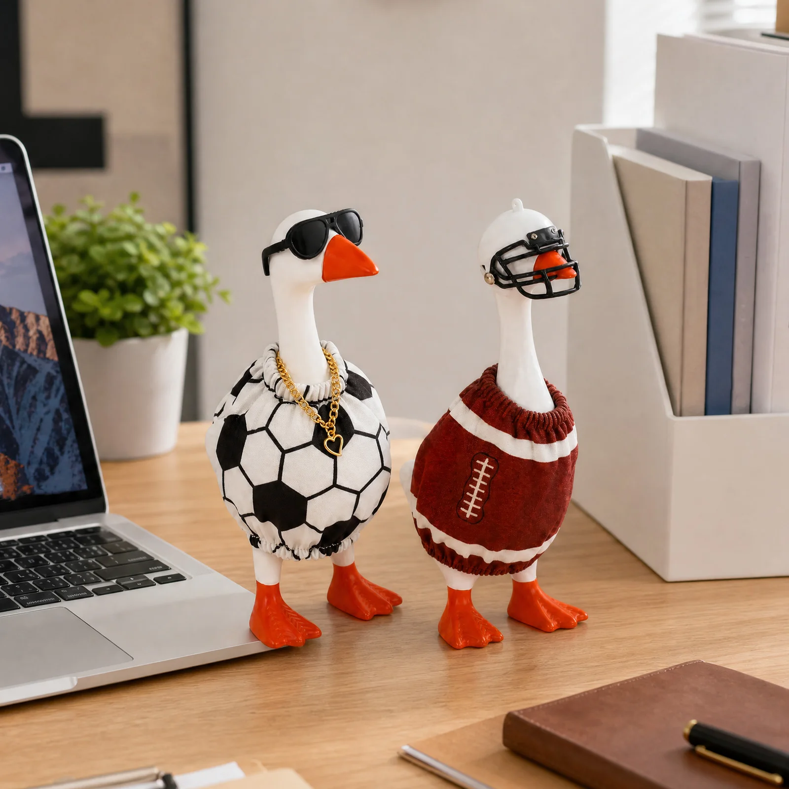 7 Inch Desk Goose Outfit Set Polyester Fabric Snug Fit for Office Desk Desk Goose Outfits 7 Inch Desk Goose Outfit Complete Set