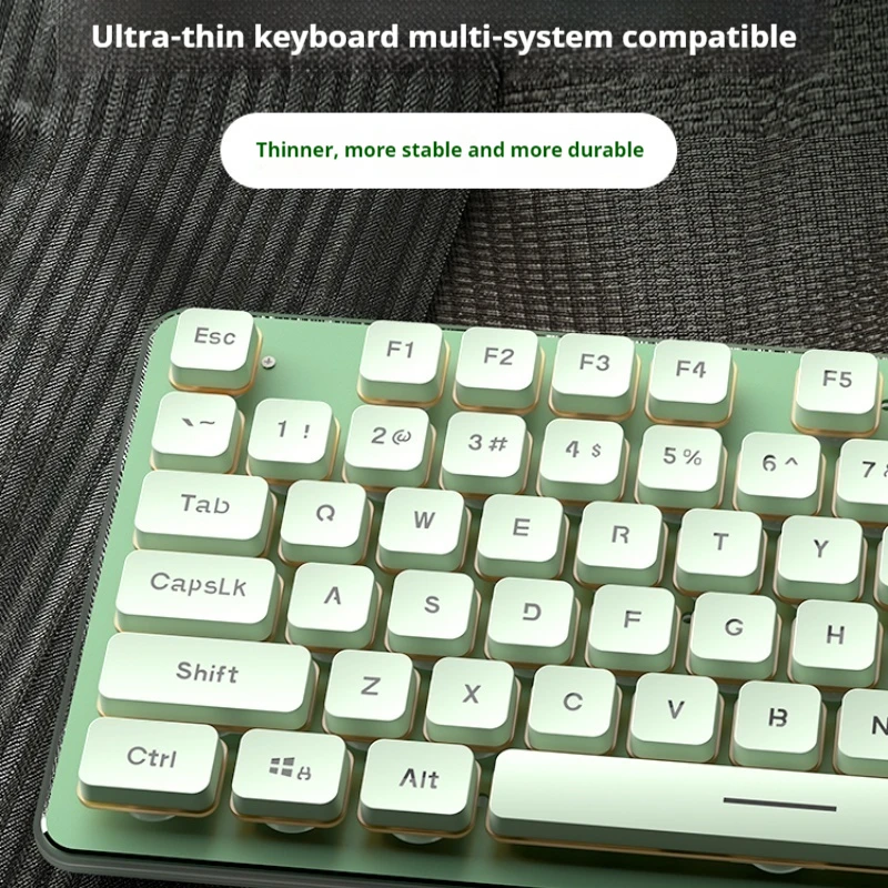 LT L1 Mechanical Tactile Wired Film Color Blocked Keyboard 104 Key Light Tone Computer Game Office Typing Multicolor Backlit