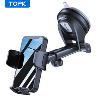 TOPK Strong Suction Car Phone Mount - 360° Rotatable Universal Holder for Dashboard, Windshield, Compatible with iPhone & Androi