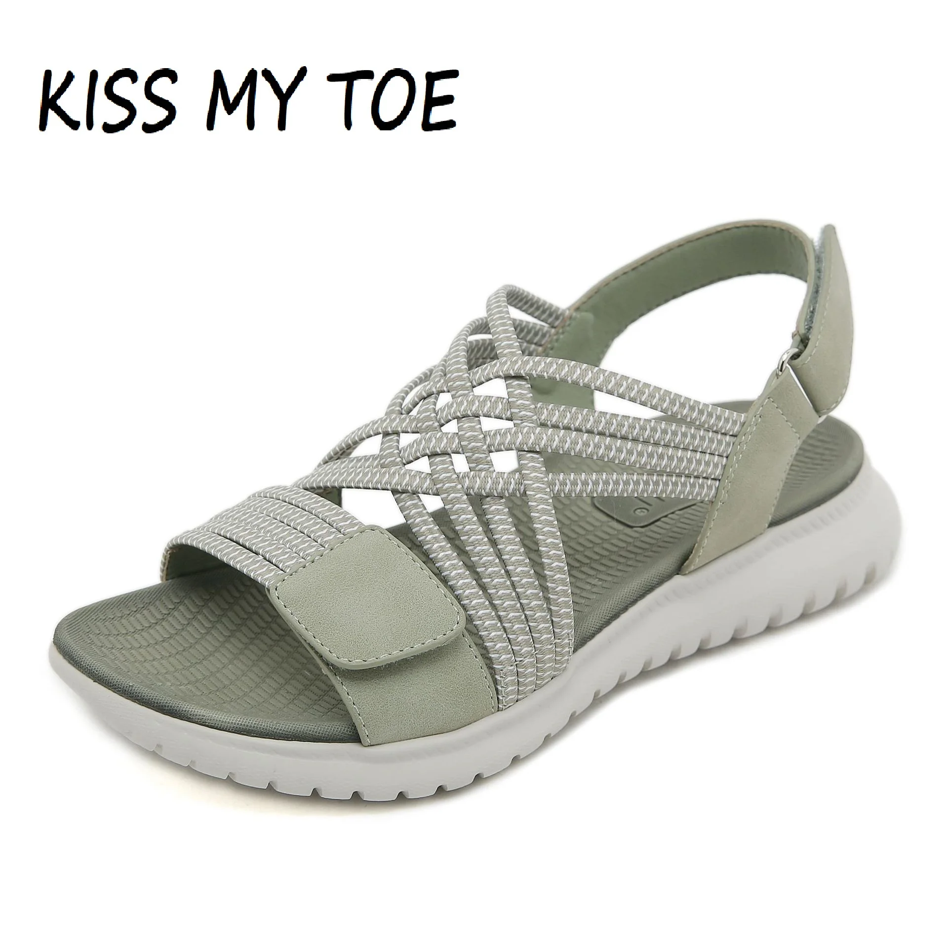 

Women's Sandals Summer 2024 Casual Non-Slip Light Elastic Rubber PU MD Platform Wedges High Heels Hollow Sport Beach Shoes Woman