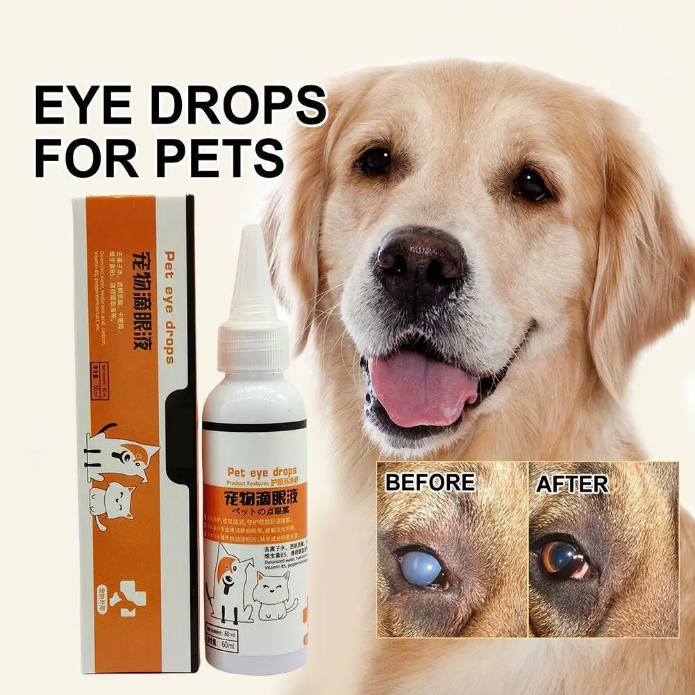 Pet Eye Drops For Dogs & Cats Lubricate Acute Seasonal Dry Eyes Superior Comfort Long-lasting Eyes Itching Irritation Relief