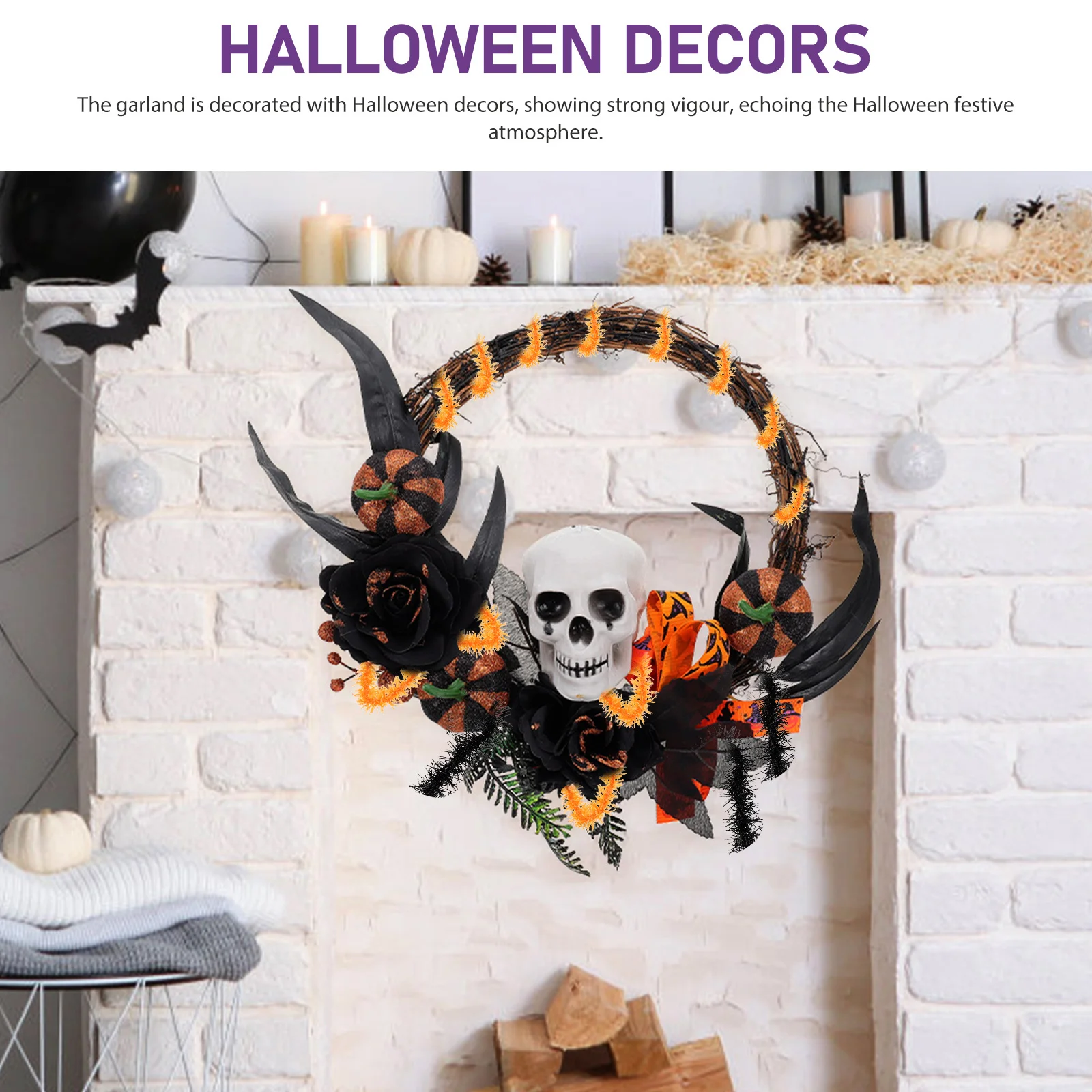 

Halloween Hanging Decoration Color Strip Outdoor Ornaments Room Decorations Pvc