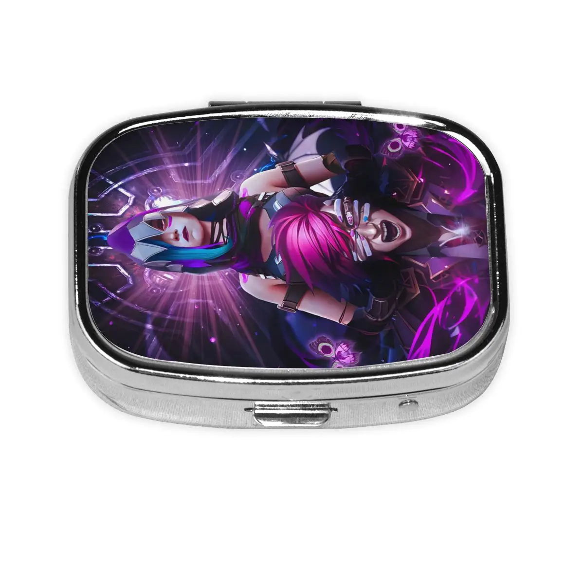 

J-Jinx мини портативный чехол для таблеток с 2 сетками Kawaii мультфильм графика гранж эстетический держатель для лекарств чехол для хранения таблеток для путешествий