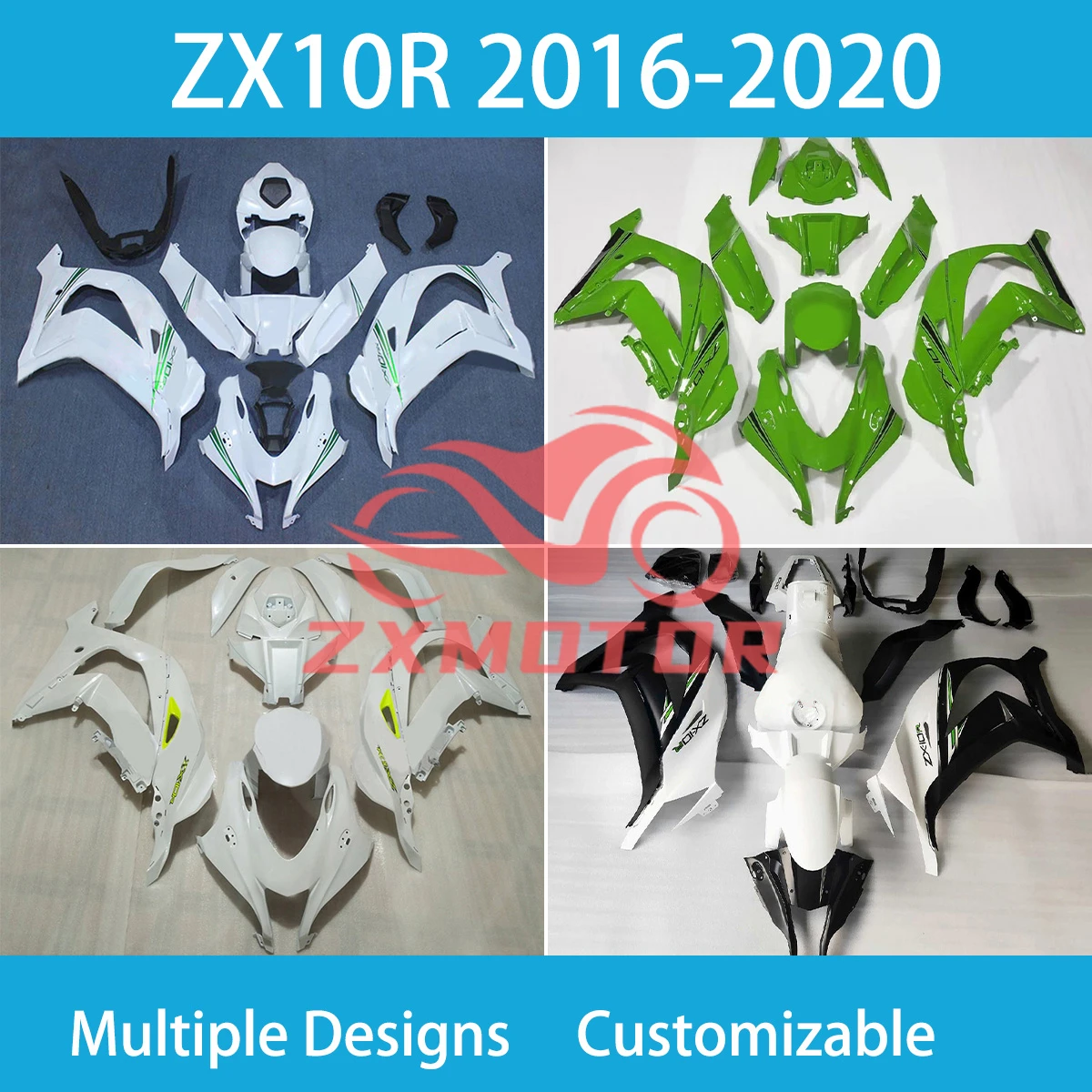 

Injection Molded Fairings Ninja ZX-10R 2016 2017 2018 2019 2020 Fairing Kit Motorcycle for Kawasaki ZX10R 16 17 18 19 20 New