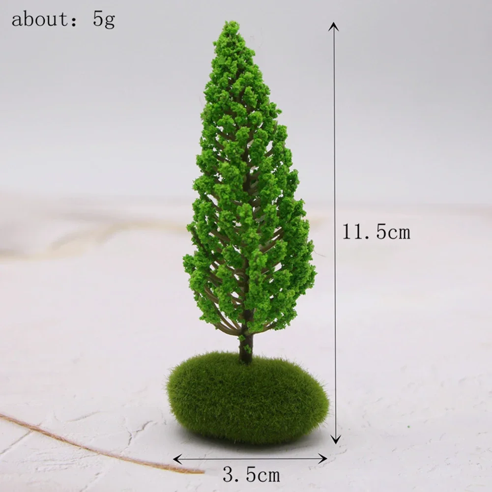 Miniature simulated plastic trees for architectural model landscapes dioramas and model train scenery green decorative plant