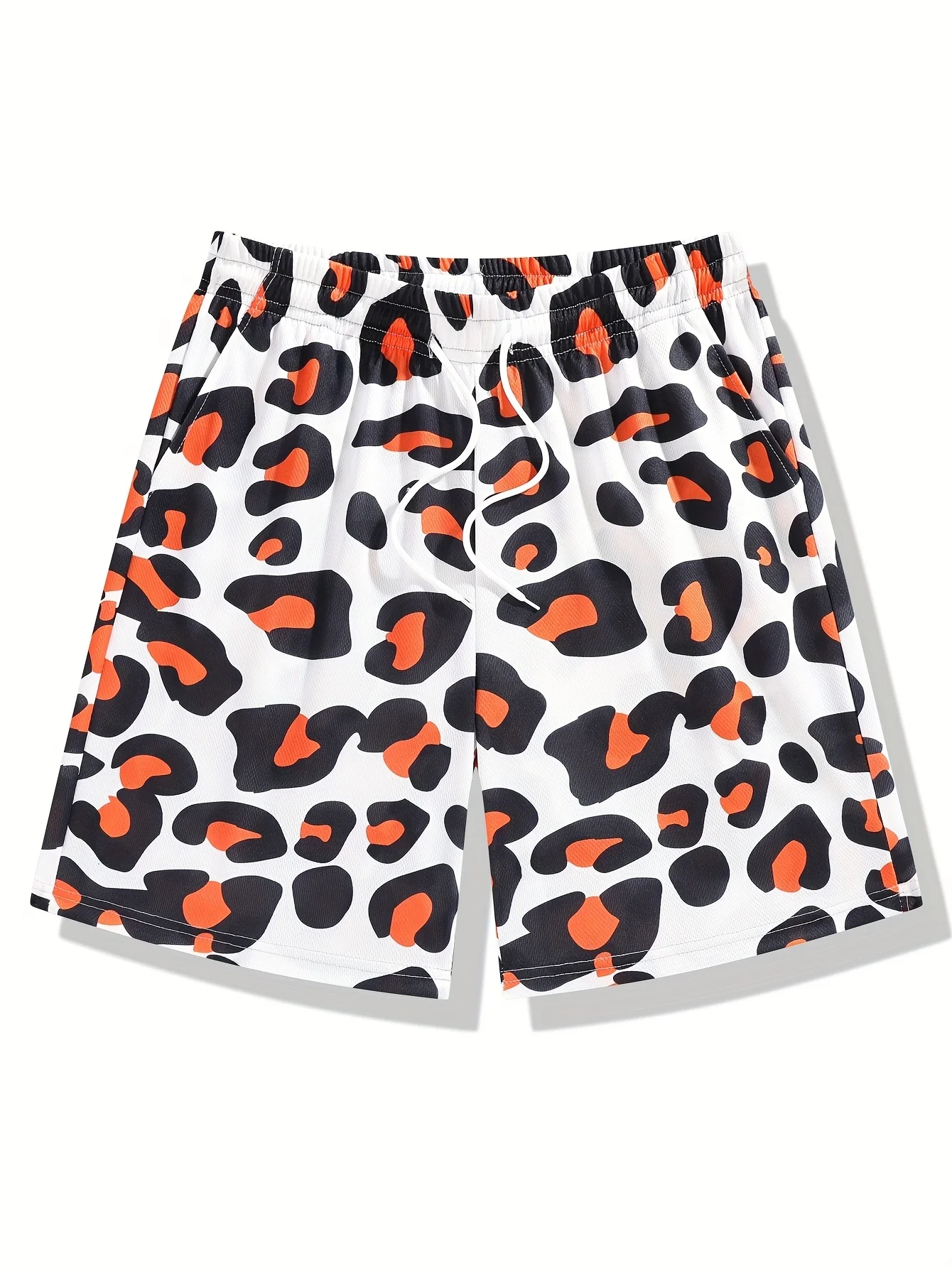 Men's Scale Printed Pattern Casual Shorts Boys Summer Cool Hawaiian 3D Printed Casual Swim Trunks Drawstring Surfboard Shorts