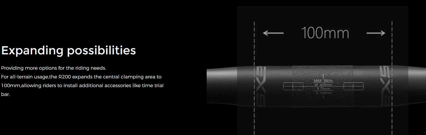 EXS R200 R205 Leichter Straßen- und Gravel-Lenker aus Vollcarbon – Detail 7