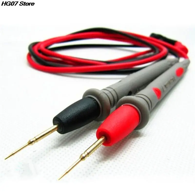 2Pcs/Set Needle Silicone Wire gold-plate Tip Probe Test Leads Pin Universal Digital Multimeter Tester Lead Probe Wire Pen Cable