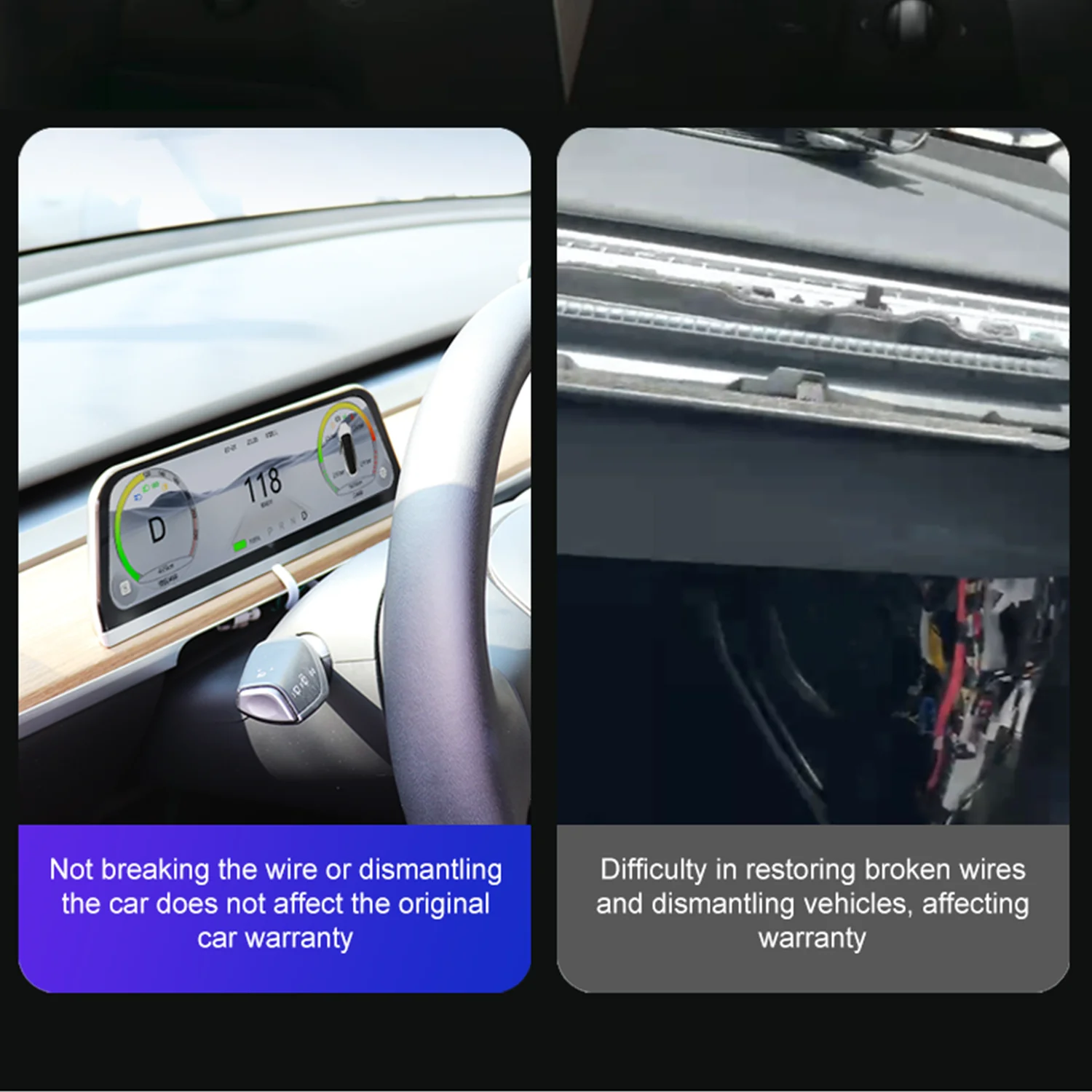 Touch Sensor Head Up Display Battery Level Screen Car Dashboard Speedometer Customized for Tesla Model 3 Model Y