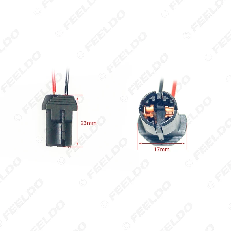 FEELDO Auto T10 W5W 147 501 Car Light Socket Connector Holder Base Dash Light Wire Harness Car Electronics Accessories