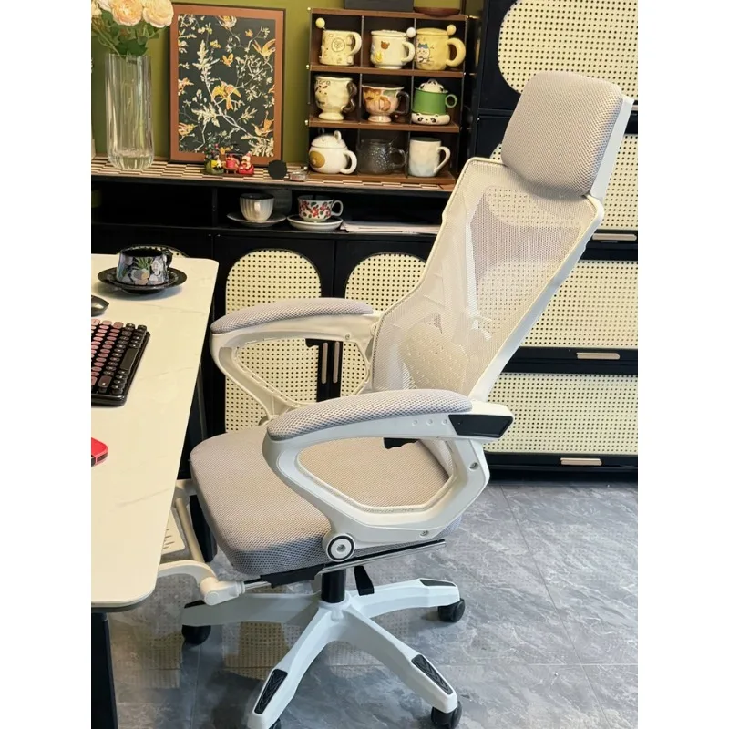 Upgraded Portable Computer Chair Breathable Mesh Lumbar Support Home Leisure Chair for Dormitory