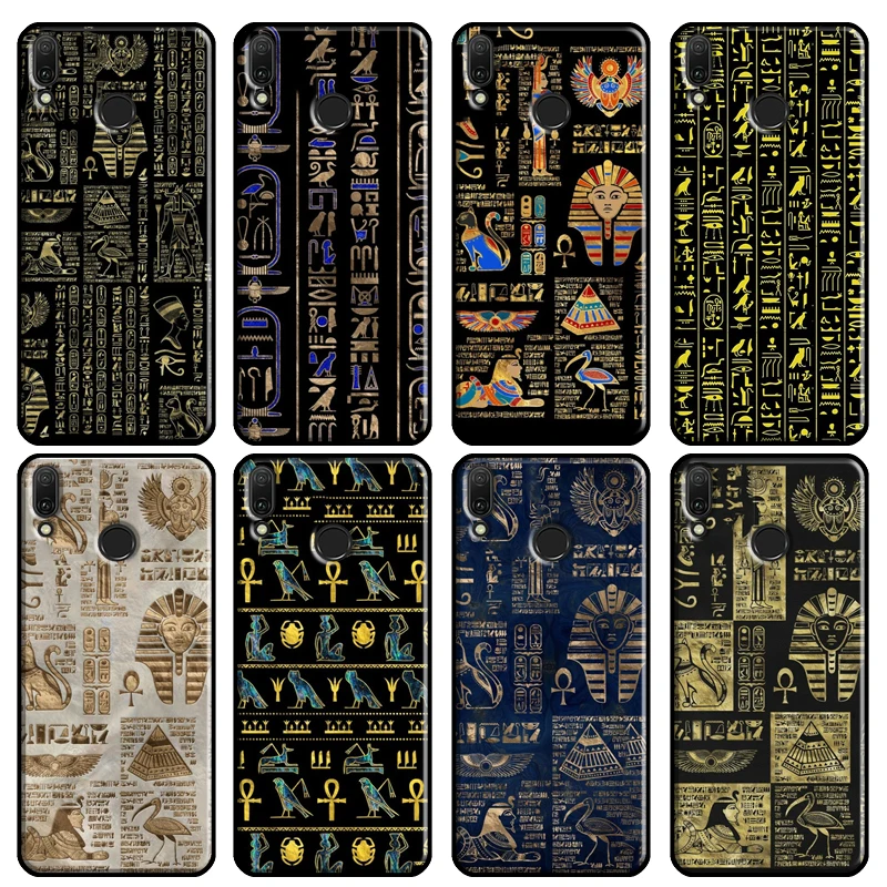 Ancient Egyptian Hieroglyphic Soft For Huawei Y7A Y6P Y5P 2020 Y3 II Y9 Y7 Y5 Y6 Prime 2018 2017 2019 Nova 3i 5T Case