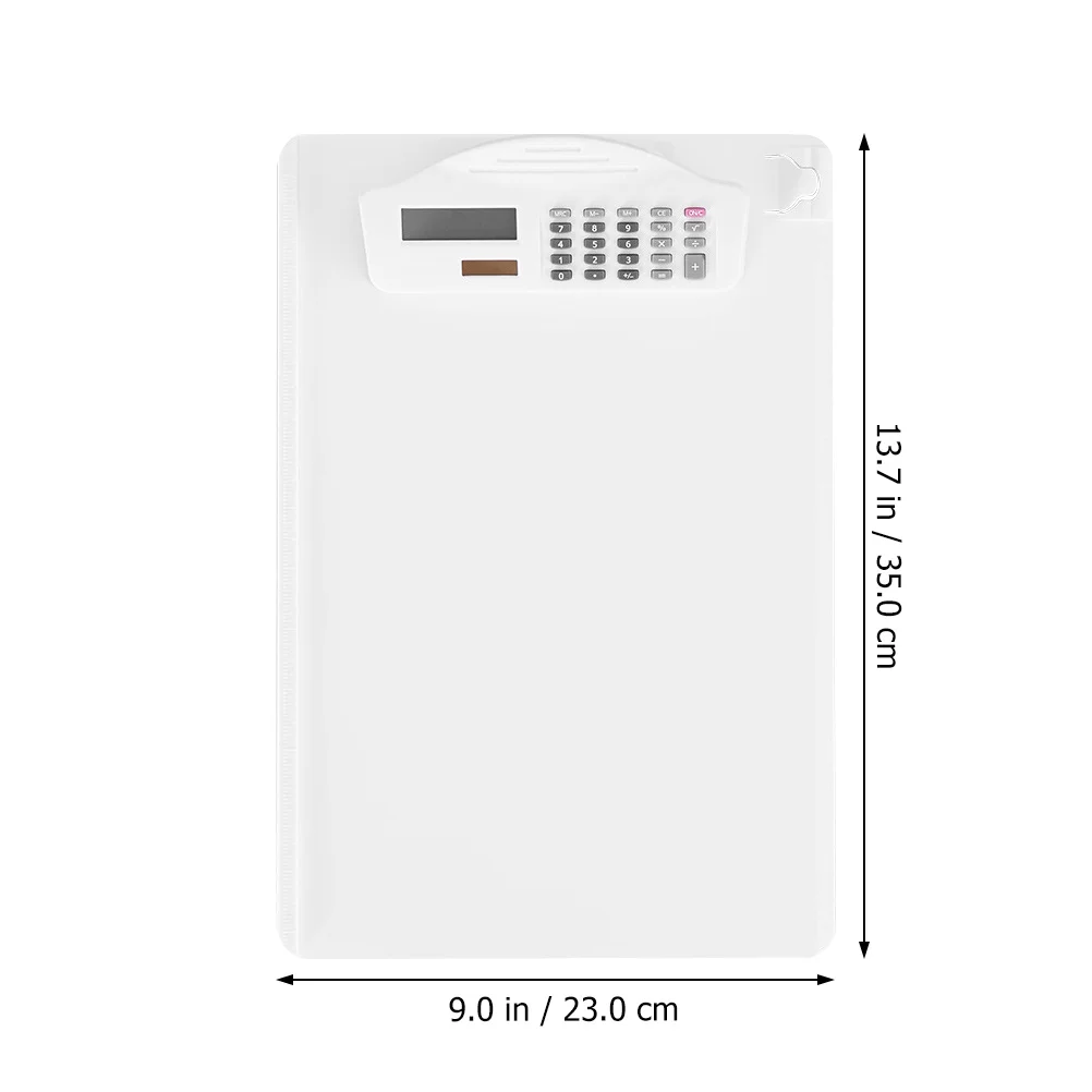 A4 Clipboard Plastic Writing Board Calculator Built-In Document Folder Clipboards For Office School Stationery
