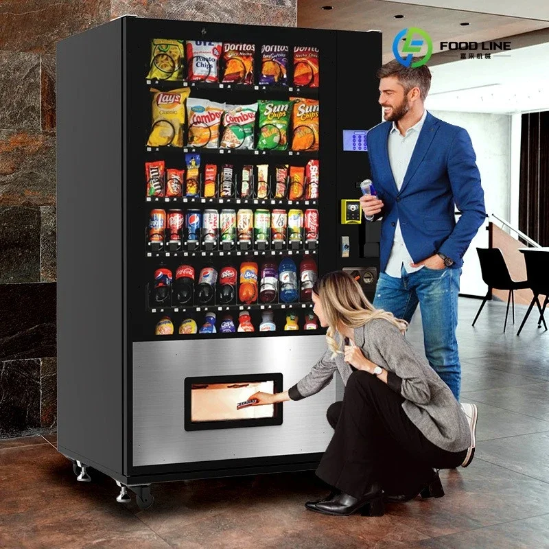 FL Digital Convenience Cashless Smart Snacks and Drinks Vending Machines for Offices Distributeur Automatique Outdoor Custom
