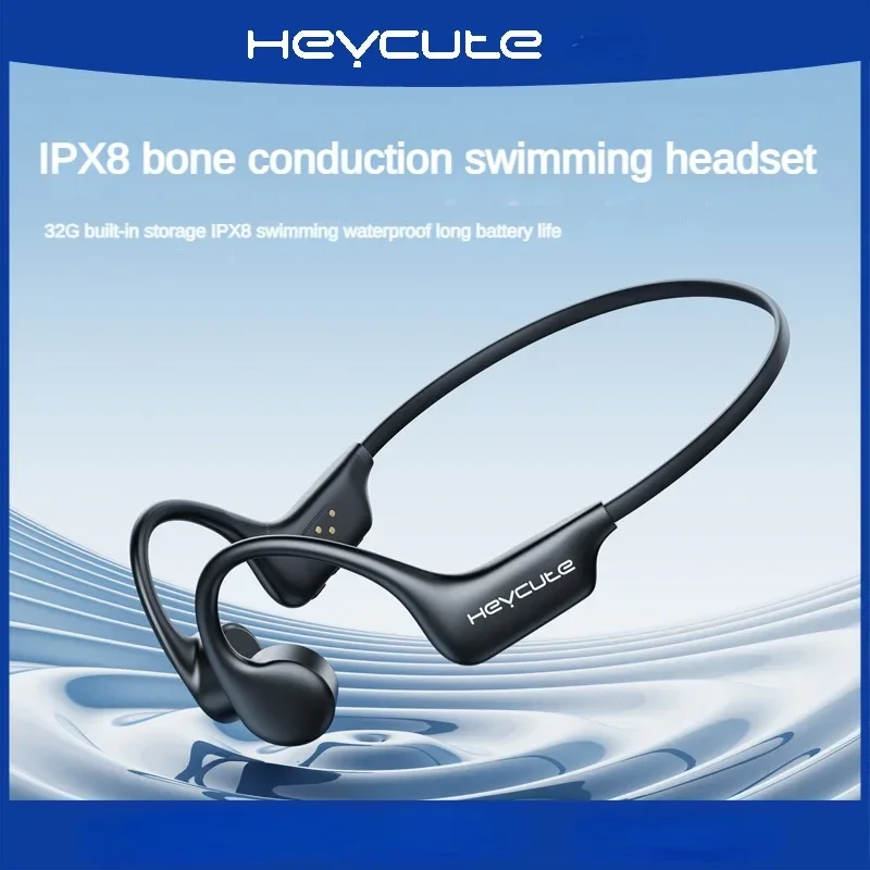 Heycute X6 Bone Conduction Bluetooth Headset Wireless High Power Ultra Long Life Sports Hanger Waterproof Headphones