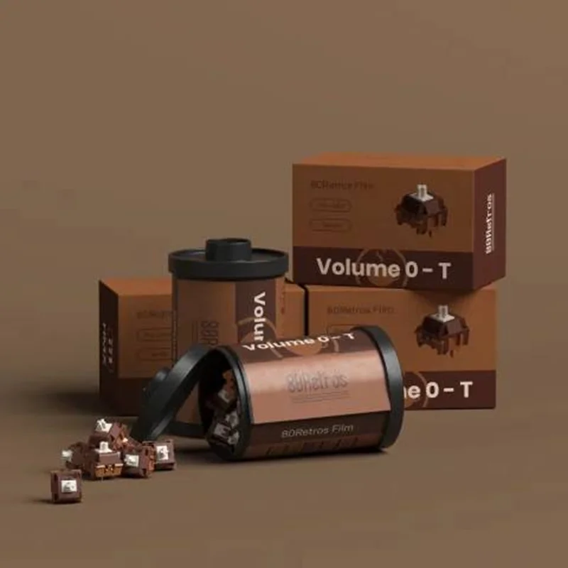 Switch Tattile Silenzioso HMX Volume O-T a 5 Pin, Lubrificazione di Fabbrica, Switch Meccanico per Tastiera da Gaming, Hot Swap, Accessori per PC Gaming