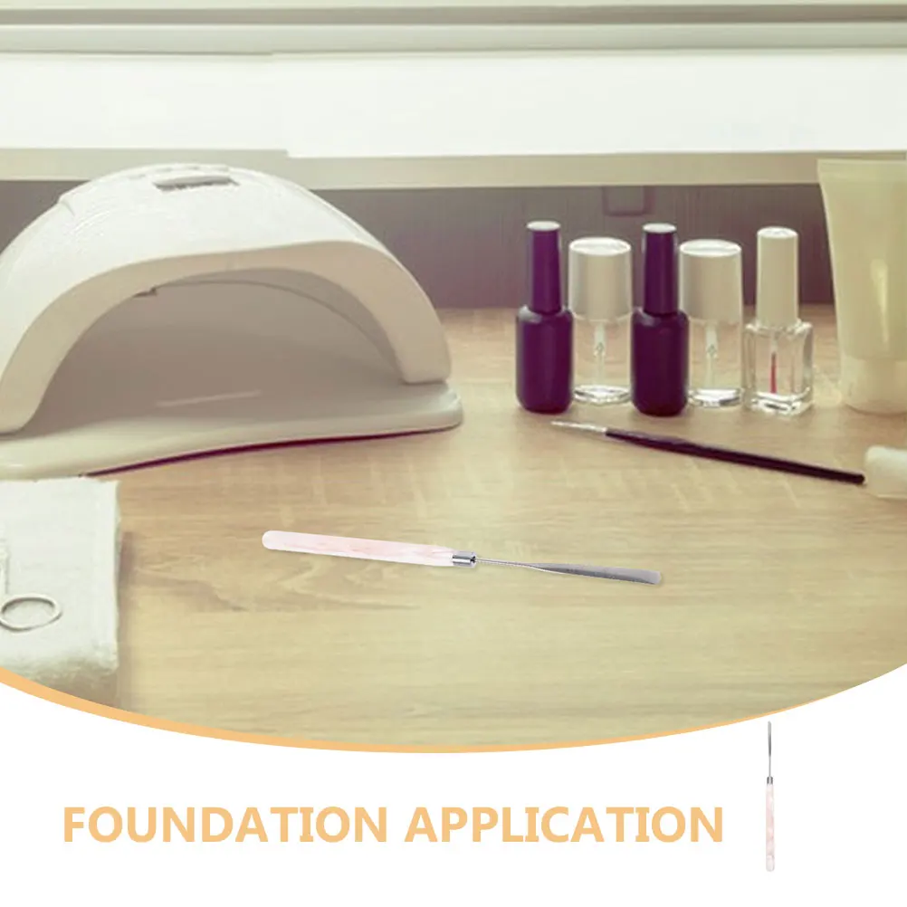 

3pcs Stainless Steel Cream Spatula Stirring Rod Makeup Mixing Tools Nail Art Palette Tool For Salon Home Travel Durable