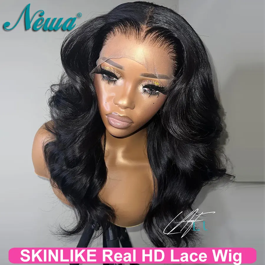 

Новый парик Newa Hair 13x6 HD Lace Full Frontal, натуральный черный, 100% человеческие волосы, с отбеленными узлами, HD Lace Closure 5x5/6x6, без клея