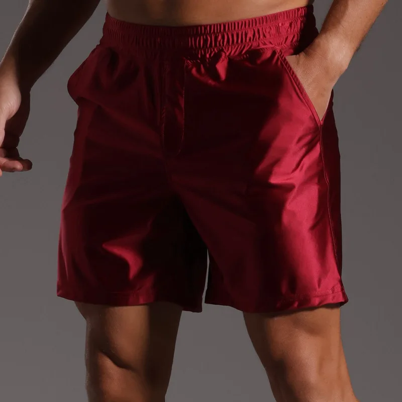 Pantalones Cortos de Seda Helada para Hombre, Superficie Satinada, Ropa de Dormir, Ajuste Holgado, Cintura Elástica, Pantalones Casuales de Verano, Transpirables, Sensación Fresca y Elástica