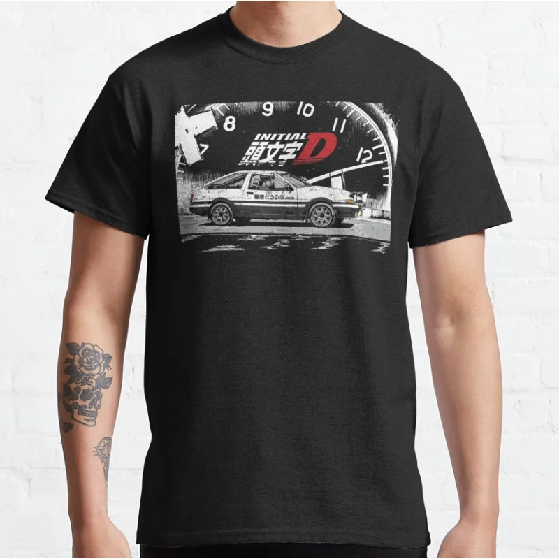 

20V Silvertop 80s Vintage Anime Initial D Japan manga Street Wear Mountain Drift Racing Graphic T Shirts large size Adult S-6XL