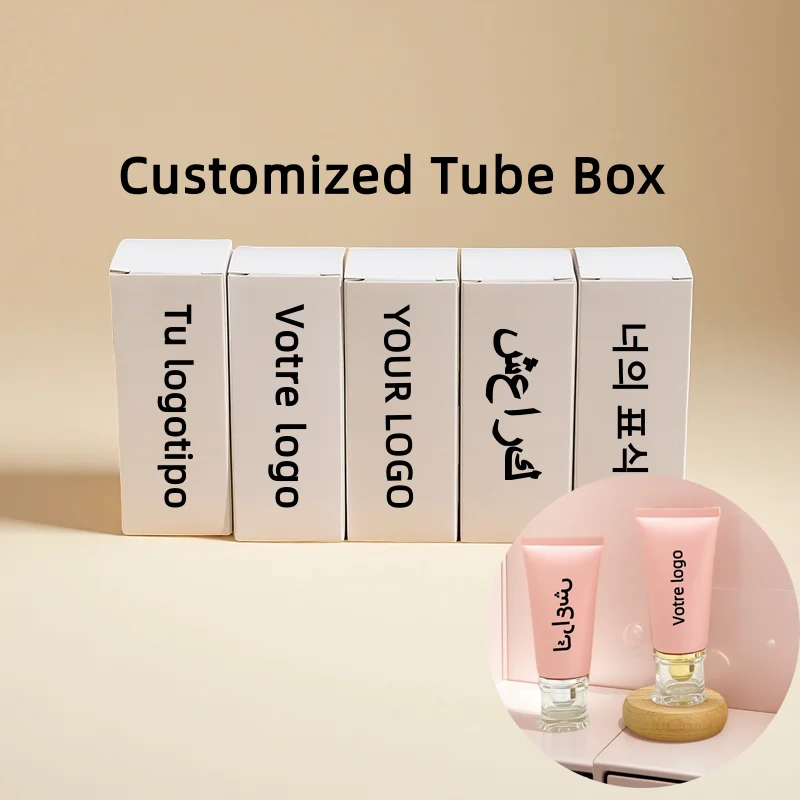 【Logo Custom】50Pcs Customize 50ml Gold and Silver Waistband Covers with Frosted Pink Hoses and Receive 50 Stickers As A Gift