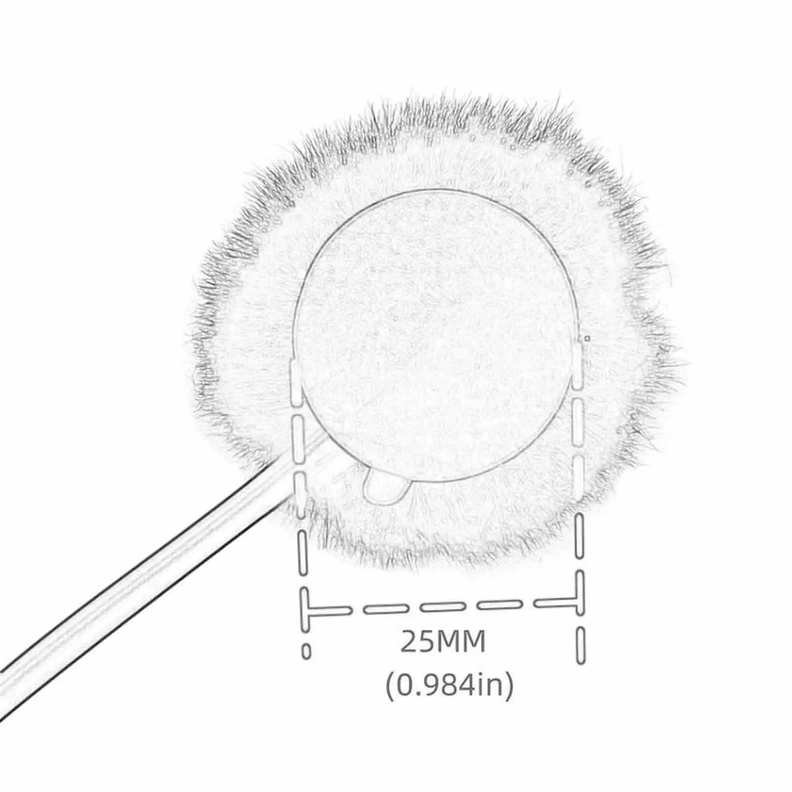 10Pcs 모피 마이크 윈드 머프 소음 감소 야외 스트리밍 팟 캐스팅 녹음을위한 휴대용 옷깃 마이크 앞 유리