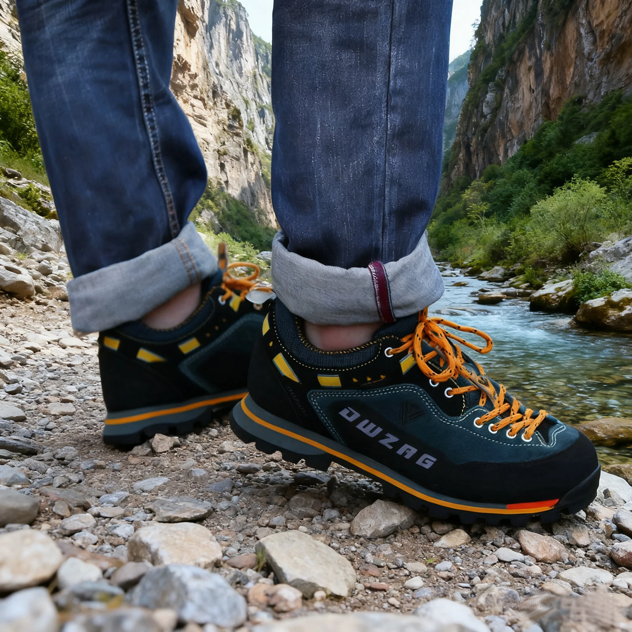 

Hiking shoes platform lace-up breathable outdoor hiking sports casual shoes men's hunting hiking shoes