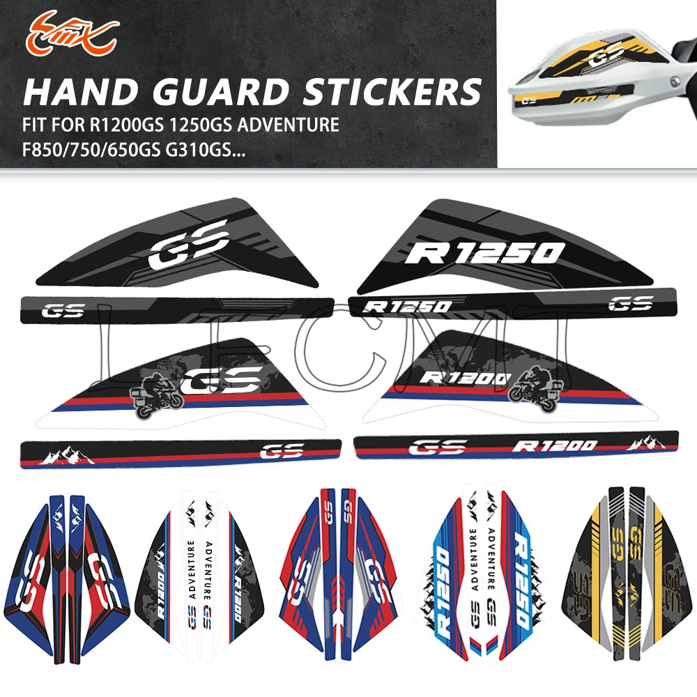 Pegatinas protectoras para guardamanos de motocicleta, calcomanía de protección para guardamanos apta para R1200GS R1250GS Adventure F750GS F850GS F650GS G310GS