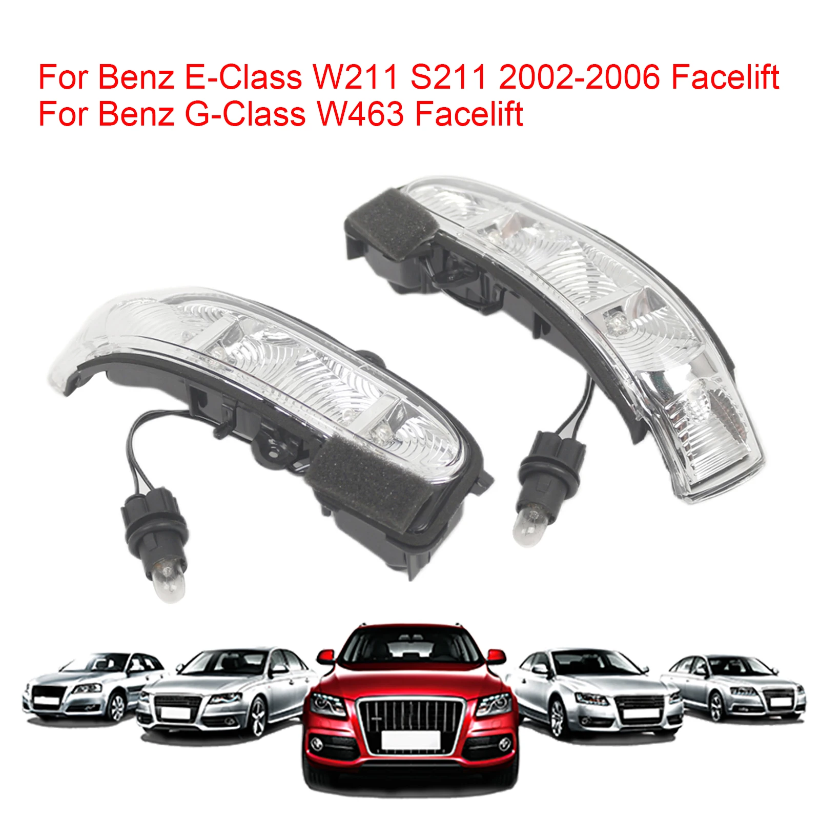

Rearview Mirror Turn Signal Light 2038201421 LED Side Rearview Mirror Turn Light for Mercedes Benz E-Class W211 S211 02-06