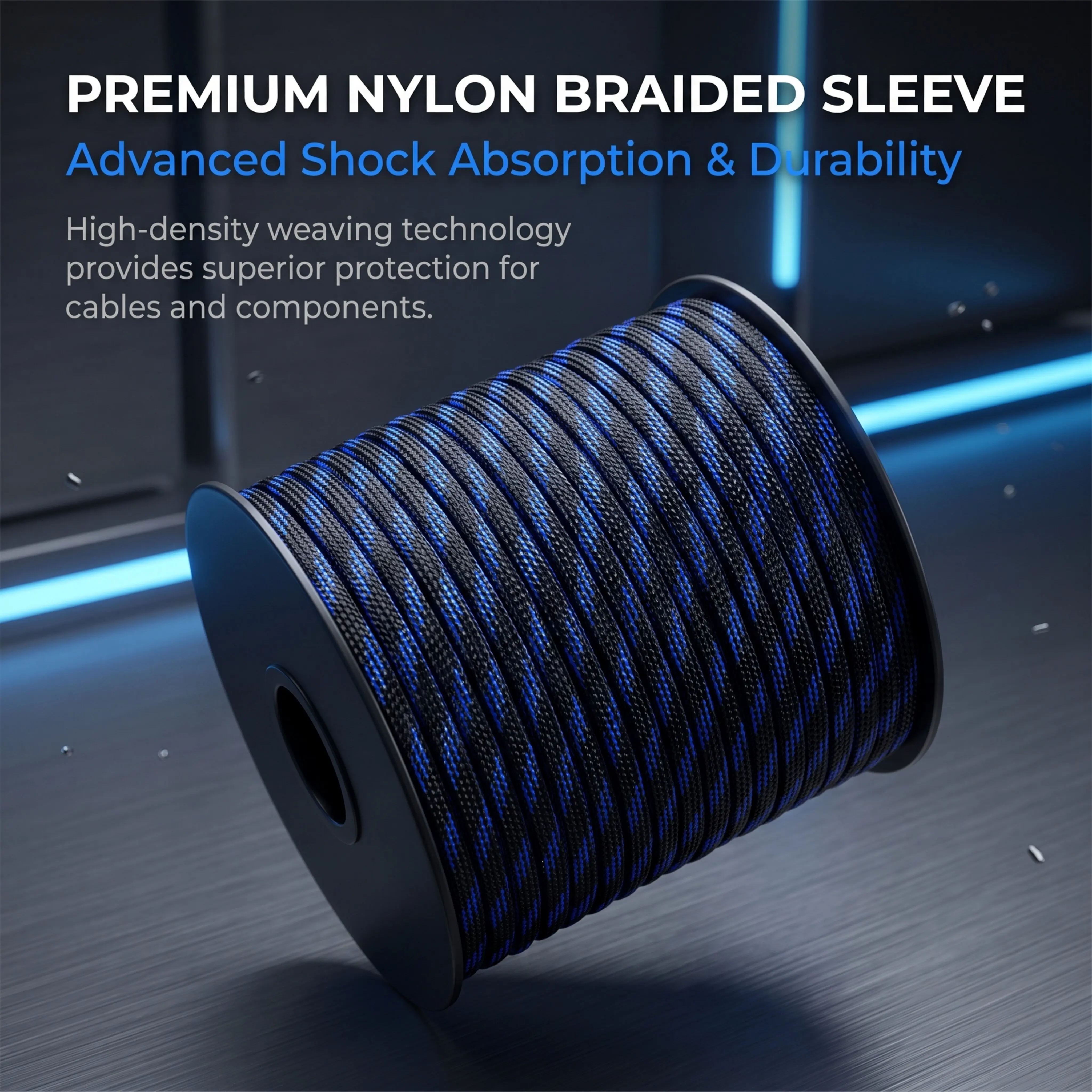 OEM Anti-Vibration Breathable Mesh Cable Cover Resist Oil & Aging For All Wiring Scenarios, Shock Absorbing Nylon Braided Sleeve