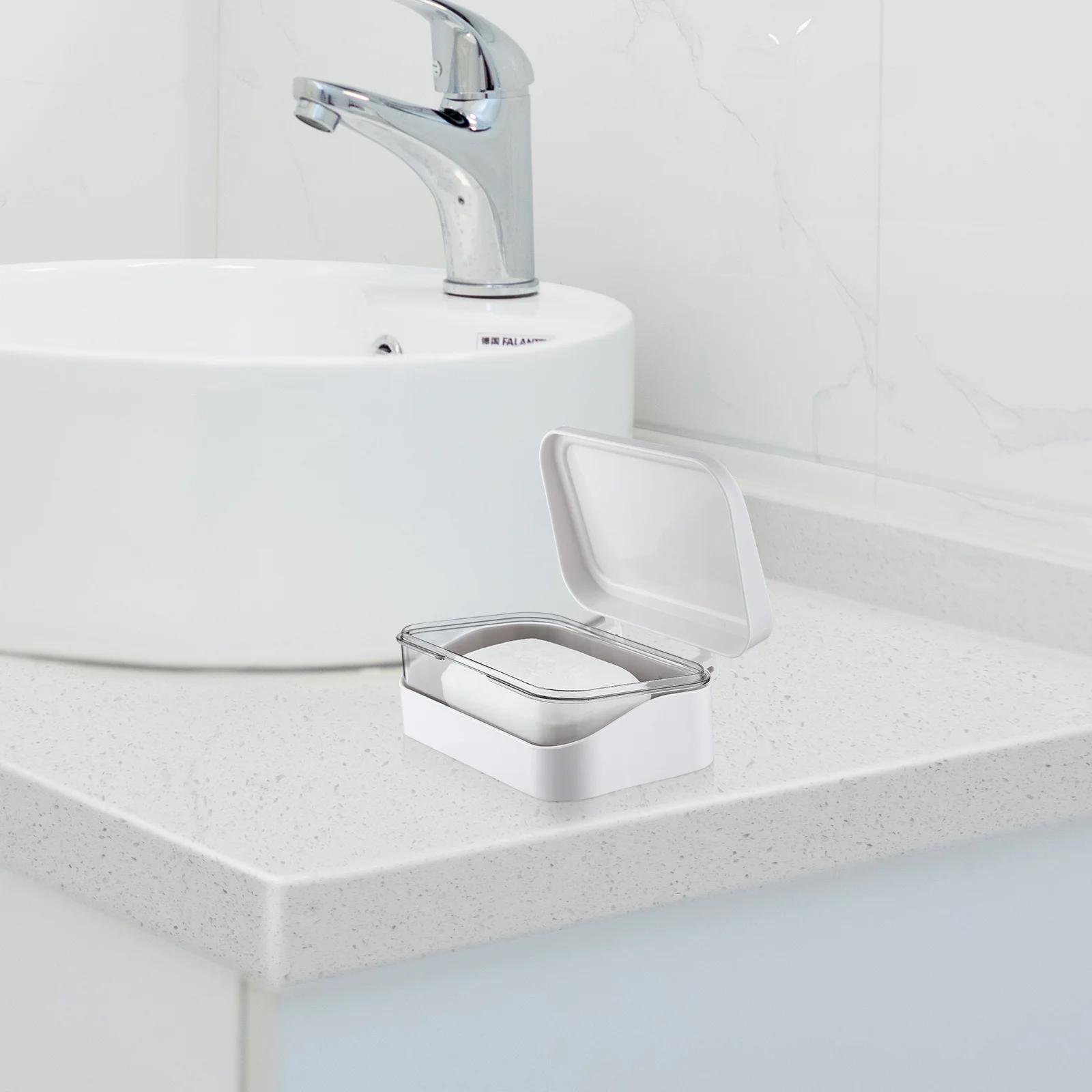 

Multifunctional Flip Lid Soap Box Draining Bathroom Soap Storage Container Organizer Holder for Shower Kitchen